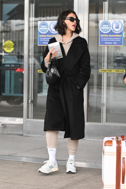 Eiza Gonzalez Arriving at JFK Airport in New York, January 2024