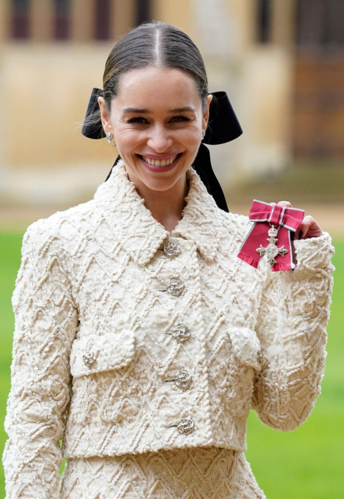 Emilia Clarke at Windsor Castle for British Empire Ceremony, February 2024 2