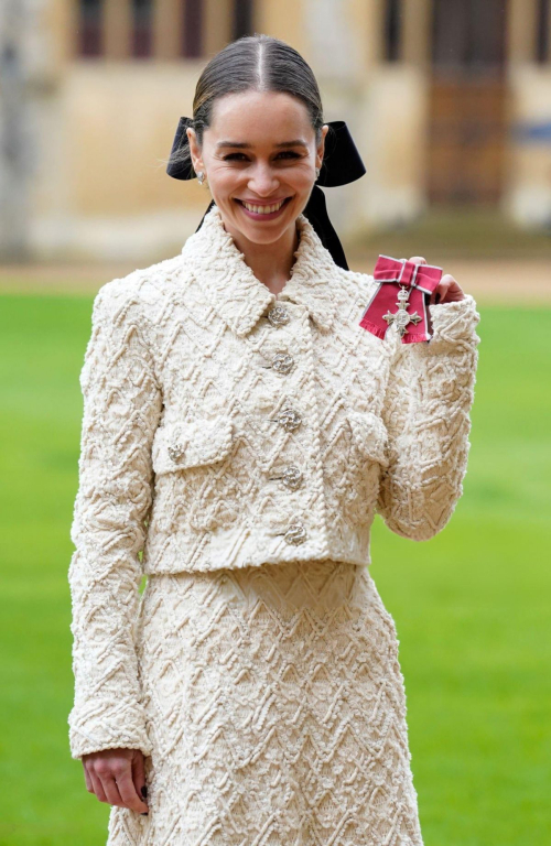 Emilia Clarke at Windsor Castle for British Empire Ceremony, February 2024 3