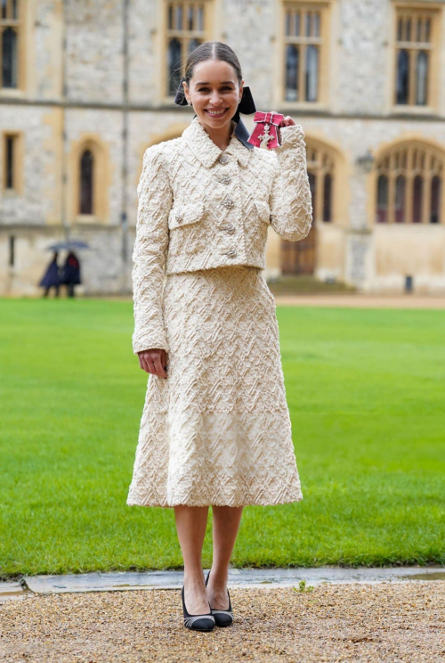 Emilia Clarke at Windsor Castle for British Empire Ceremony, February 2024 4