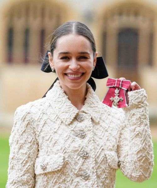 Emilia Clarke at Windsor Castle for British Empire Ceremony, February 2024 5