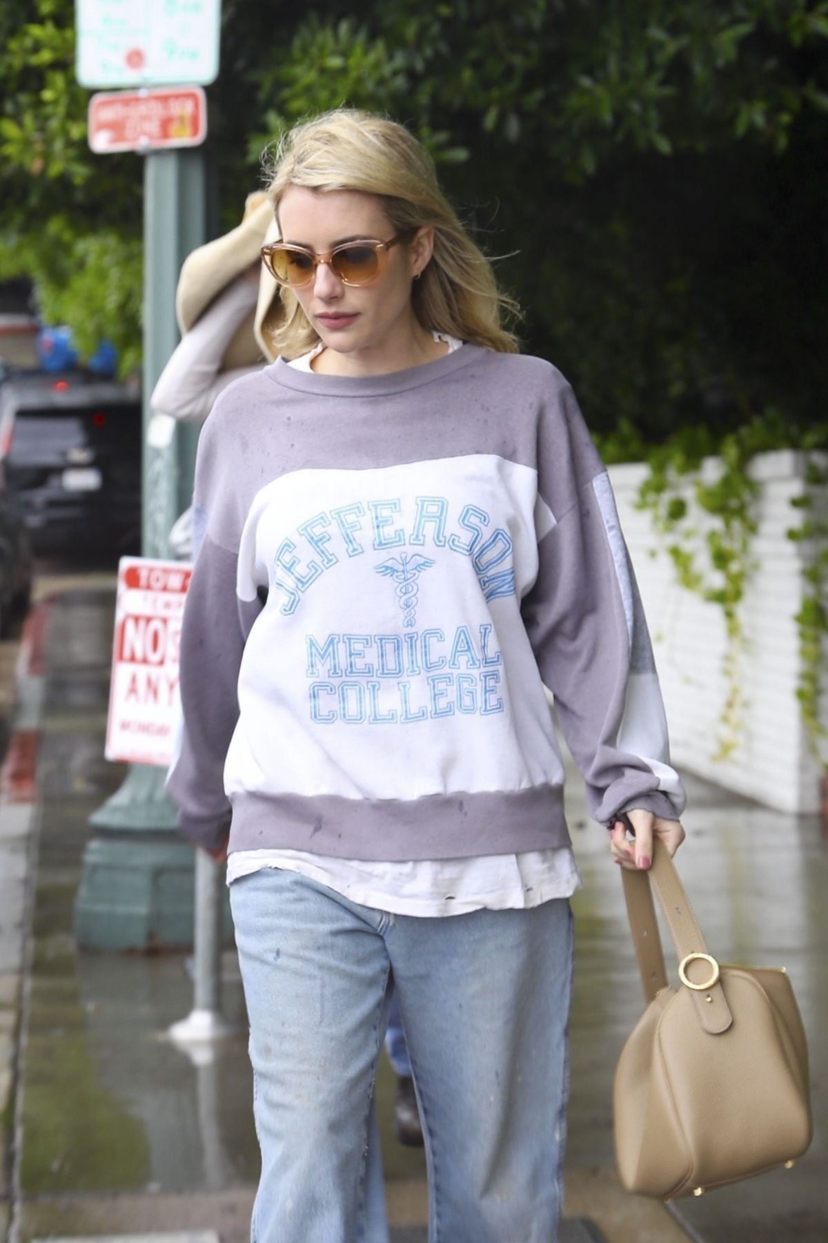 Emma Roberts Leaving Lunch at Chateau Marmont in Los Angeles, February 2024