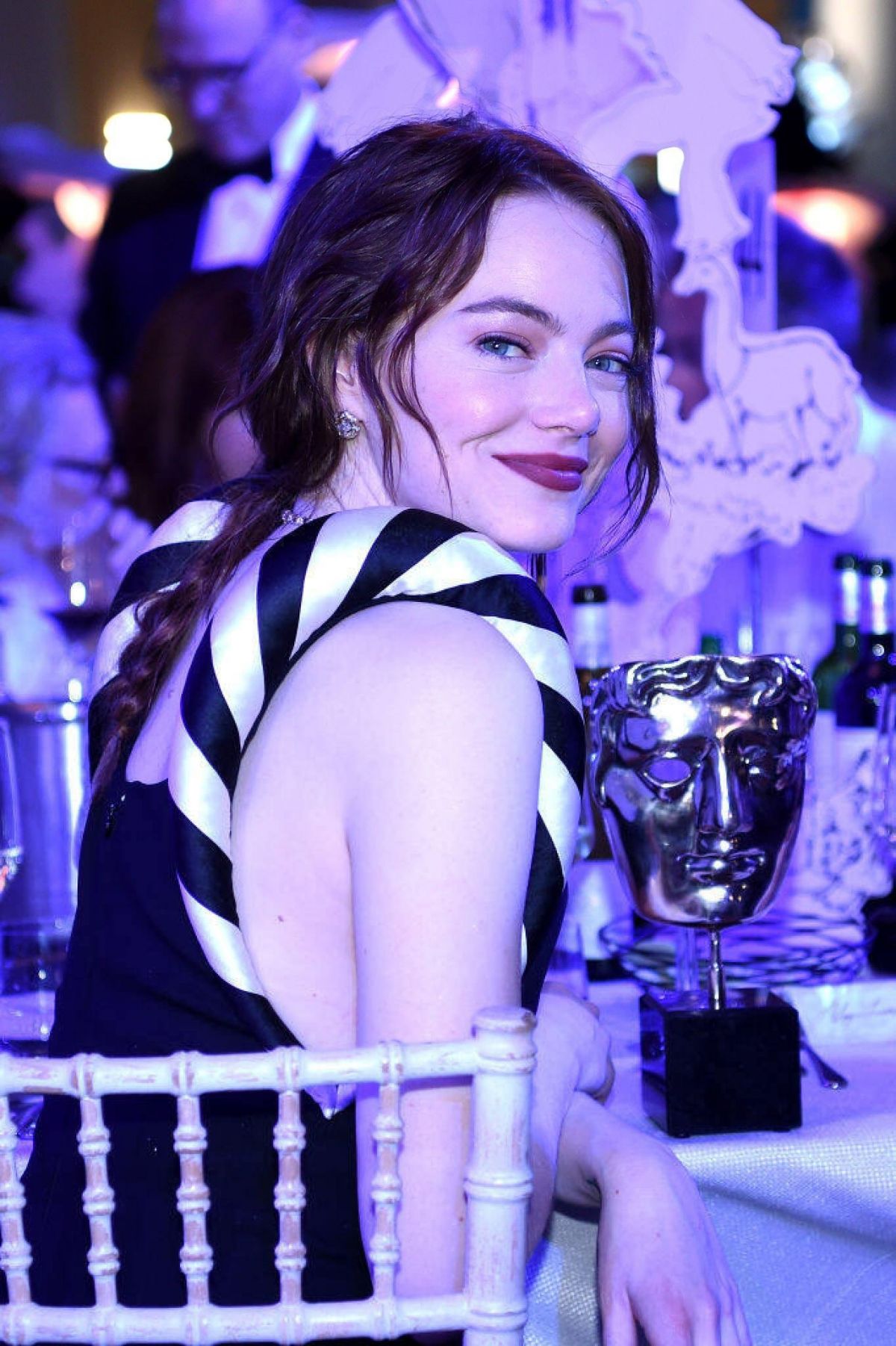 Emma Stone at EE Bafta Film Awards Dinner in London, February 2024