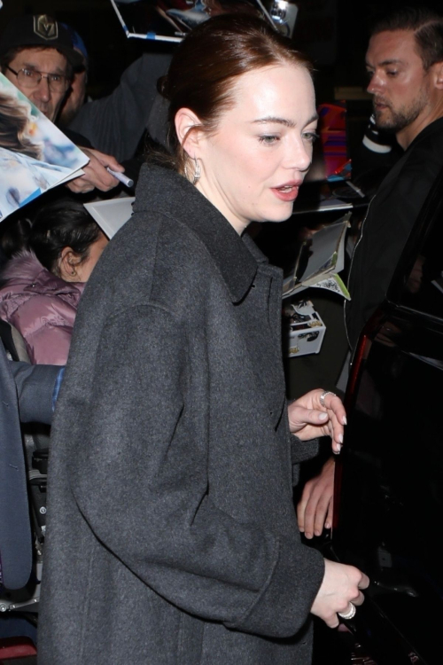 Emma Stone Leaves Q&A for Poor Things in Los Angeles, February 2024 2