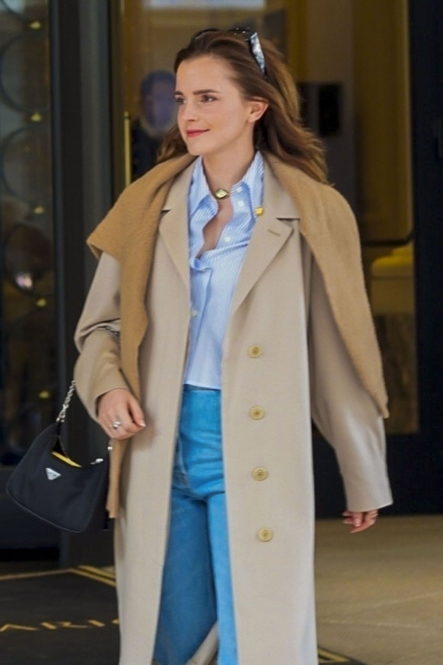 Emma Watson Leaves Hotel in Milan, February 2024