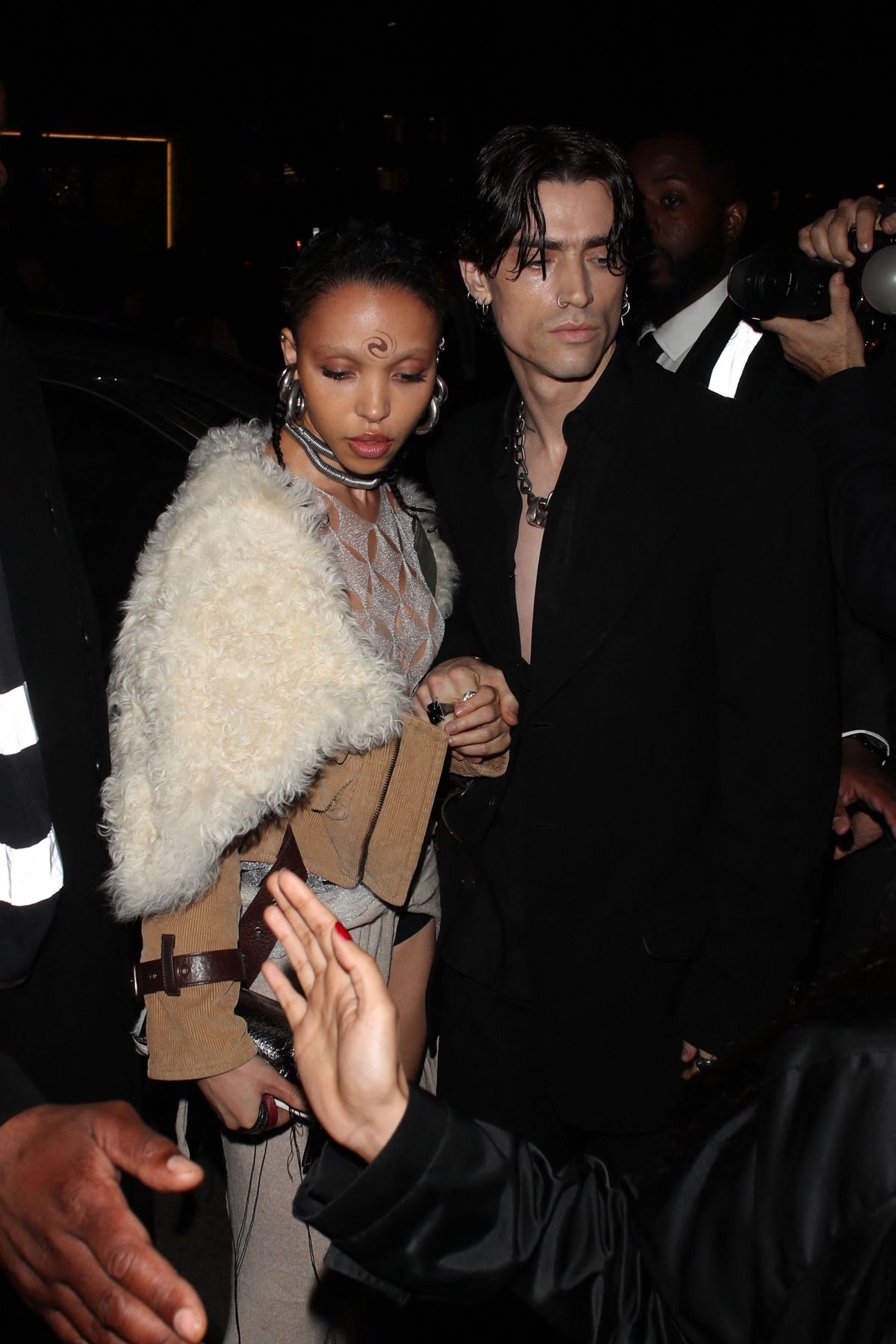 FKA Twigs Arrives at British Vogue Tiffany Co Afterparty in London, February 2024