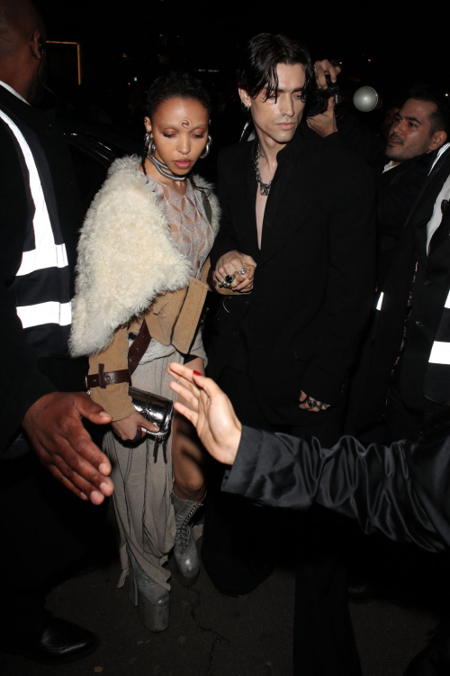 FKA Twigs Arrives at British Vogue Tiffany Co Afterparty in London, February 2024 2