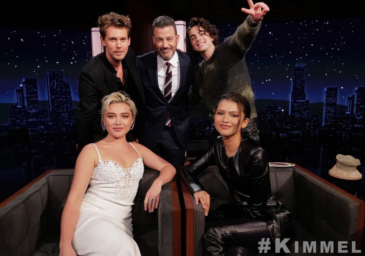 Florence Pugh and Zendaya at Jimmy Kimmel Live in Los Angeles, February 2024