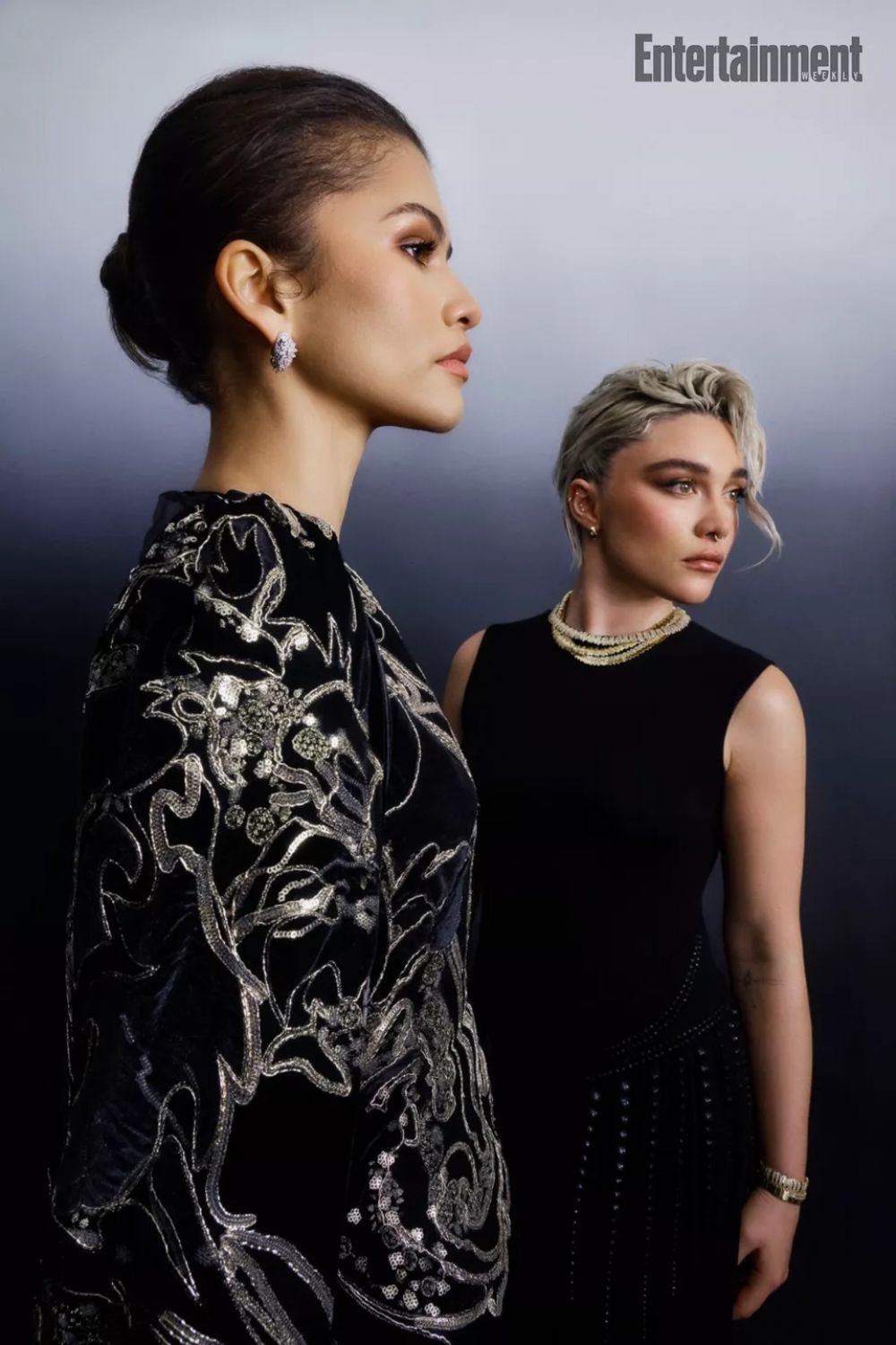 Florence Pugh and Zendaya for Entertainment Weekly, February 2024