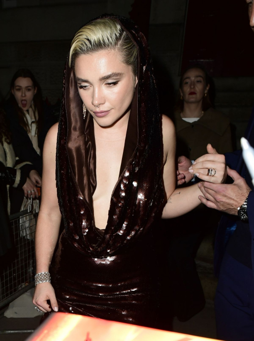 Florence Pugh Arrives at Dune: Part 2 Premiere Afterparty in London, February 2024