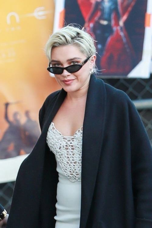 Florence Pugh Arrives at Jimmy Kimmel Live in Los Angeles, February 2024 4