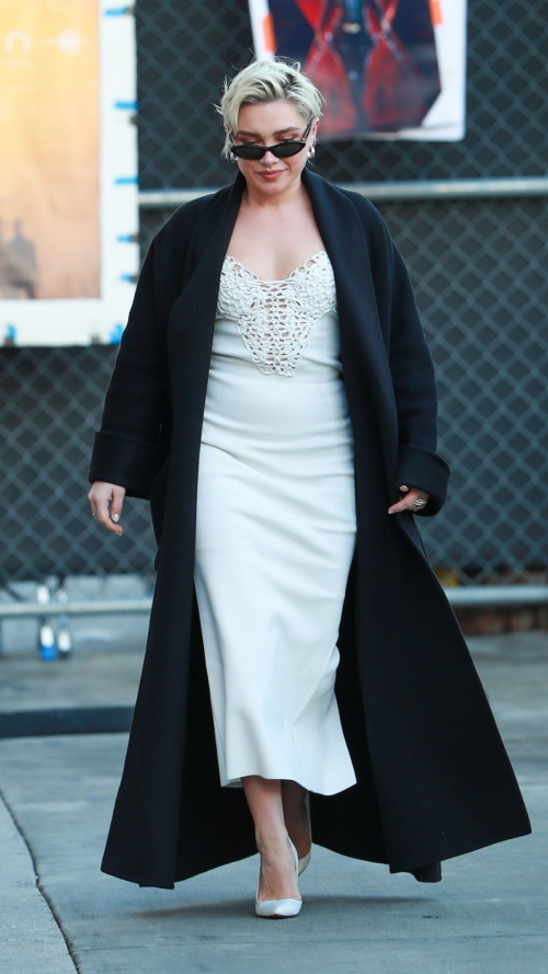 Florence Pugh Arrives at Jimmy Kimmel Live in Los Angeles, February 2024 6