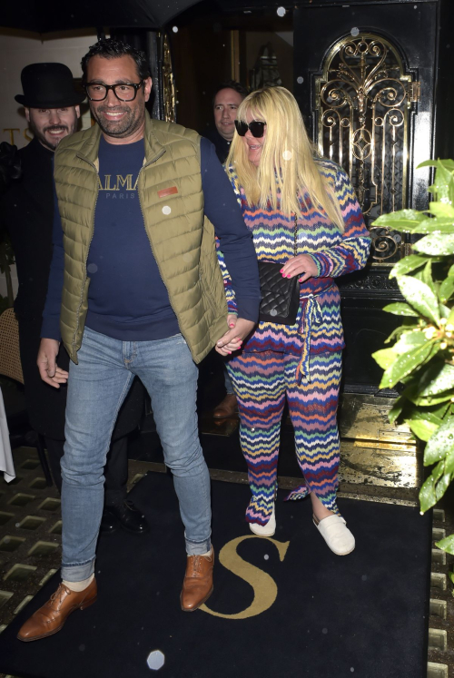 Gemma Collins and Rami Hawash on Date Night at Scotts in Mayfair, February 2024