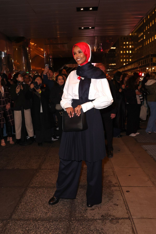 Halima Aden Arrives at Tommy Hilfiger Show at NYFW, February 2024 2