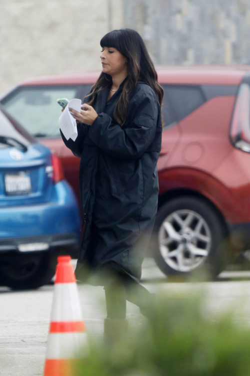 Hannah Simone on the Set of Not Dead Yet in Los Angeles, February 2024 3