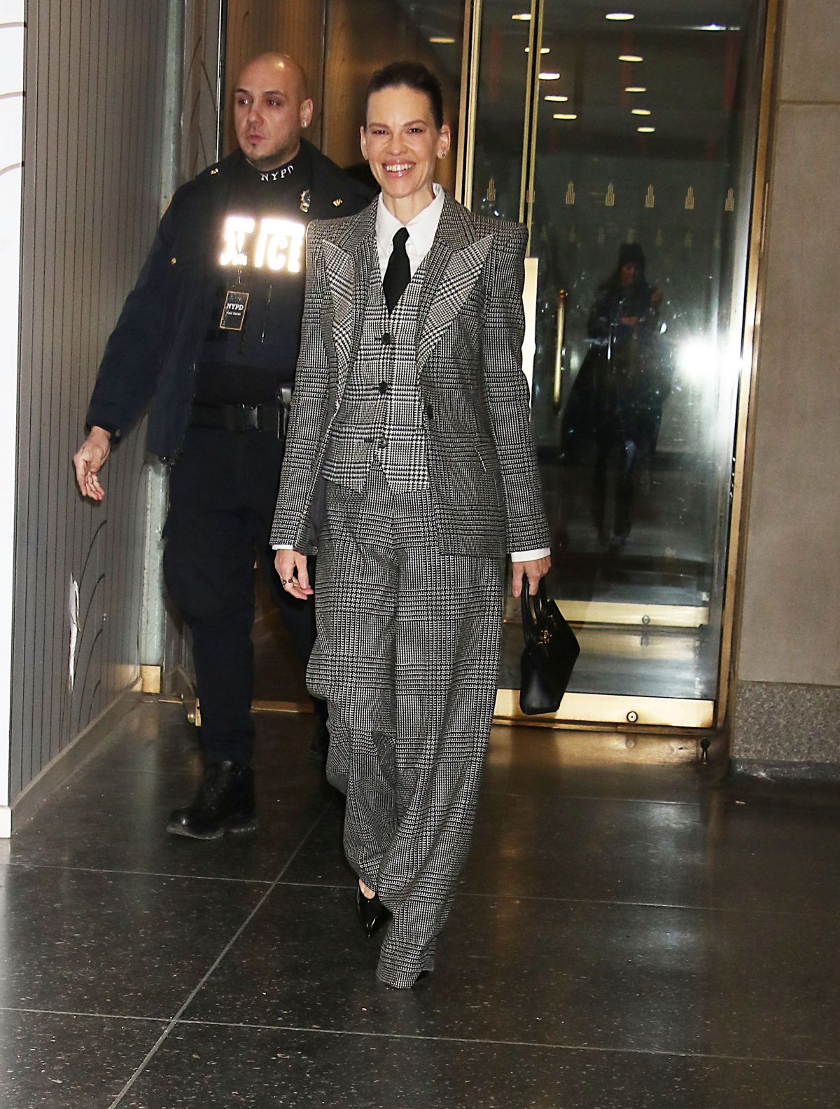 Hilary Swank Arrives at Today Show in New York, February 2024