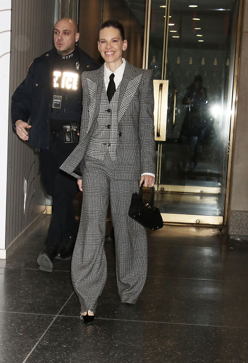 Hilary Swank Arrives at Today Show in New York, February 2024 4