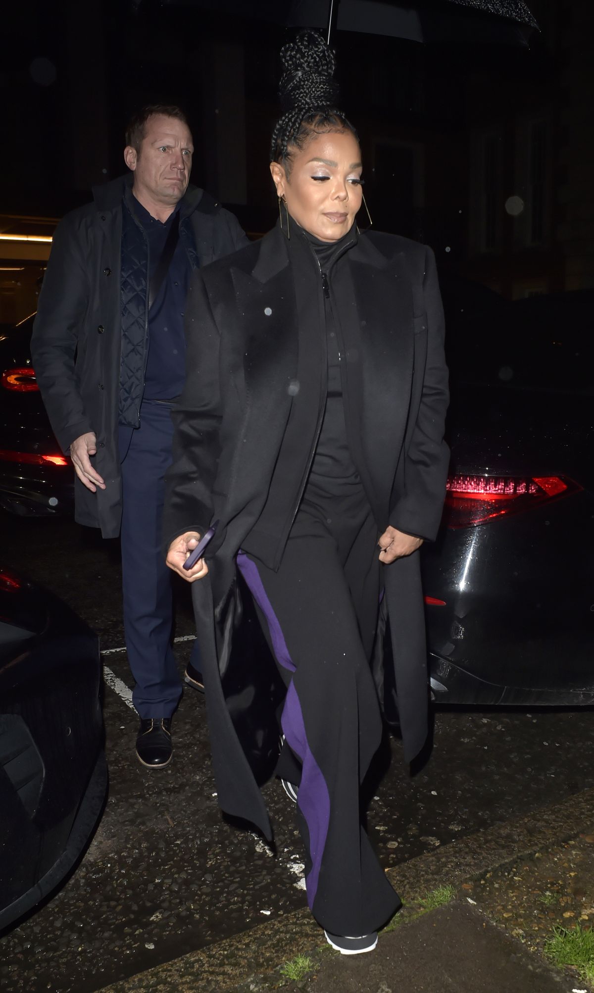 Janet Jackson Arrives at Hugo Boss LFW Party in Mayfair, February 2024