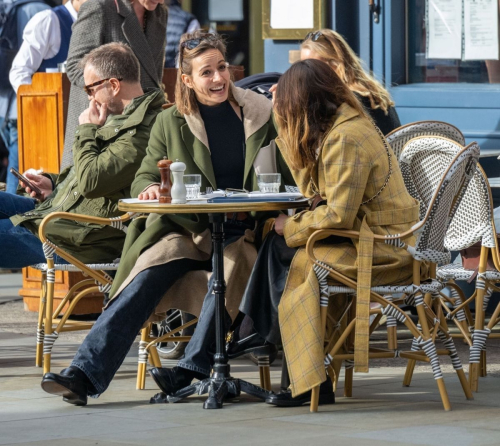 Jenna Coleman and Antonia Desplat Lunch in London, February 2024