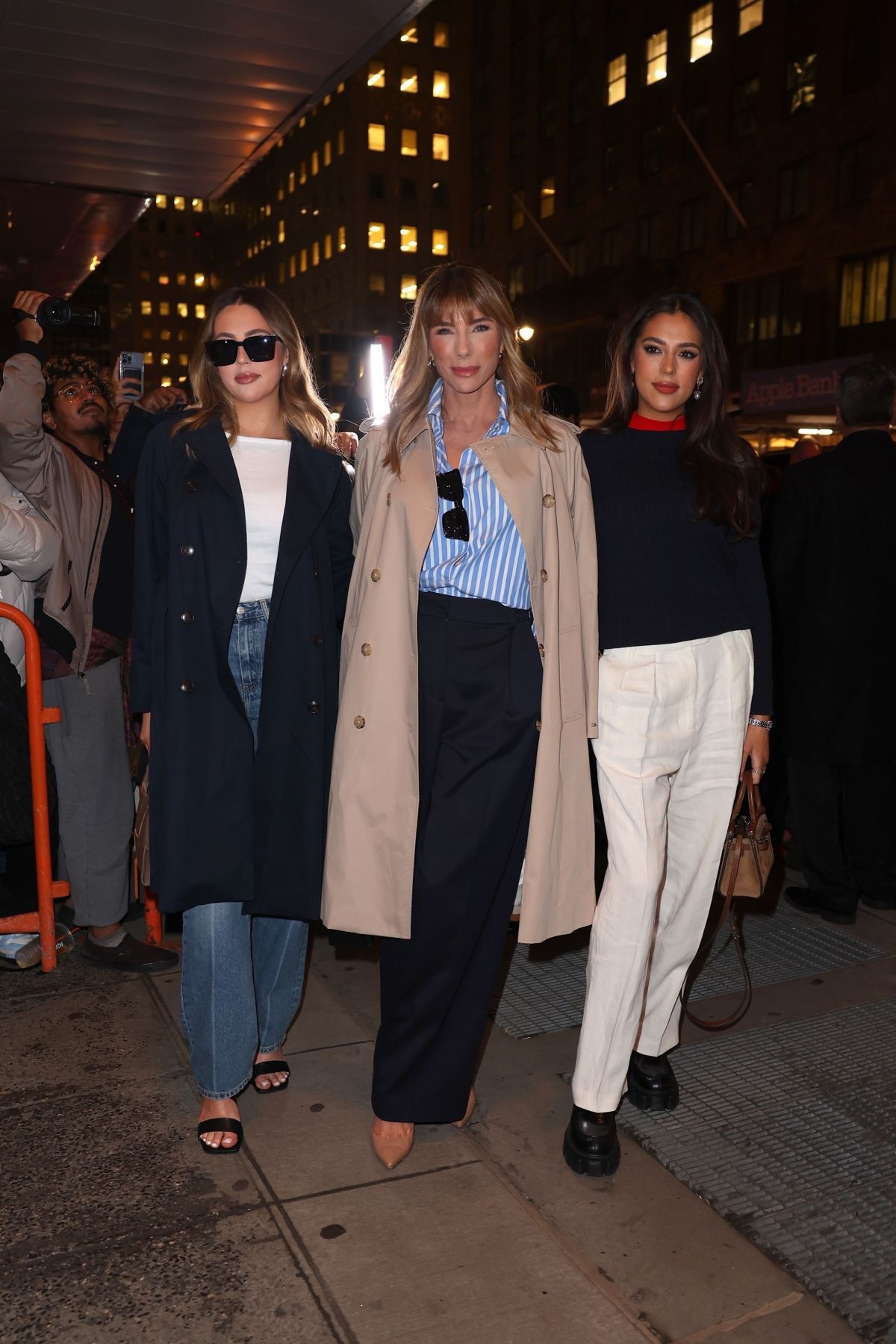 Jennifer Flavin, Sistine and Sophia Stallone Arrive at Tommy Hilfiger Show, February 2024