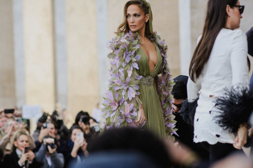 Jennifer Lopez at Elie Saab Haute Couture Show in Paris, January 2024