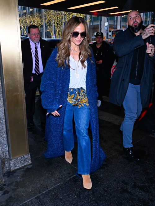 Jennifer Lopez Heading to NBC Studios in New York, February 2024