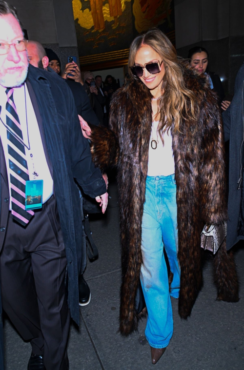 Jennifer Lopez Leaving NBC Studios in New York, February 2024