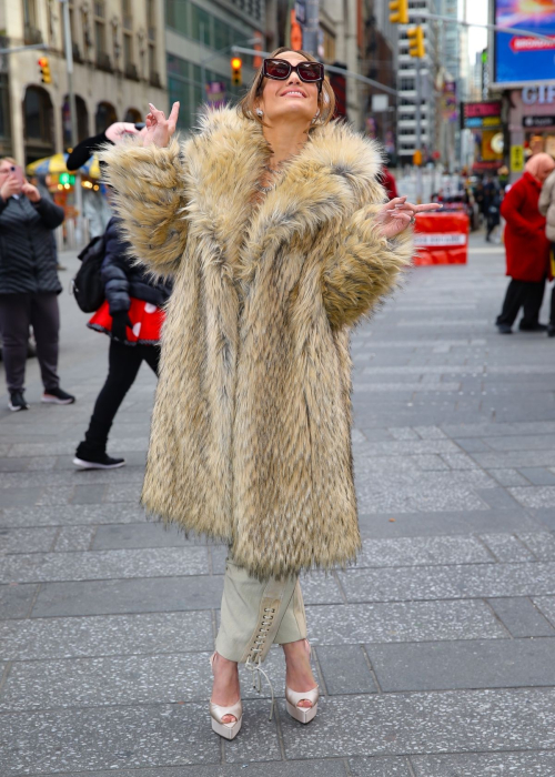 Jennifer Lopez Promotes Billboard in Times Square, February 2024 9