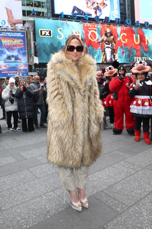 Jennifer Lopez Promotes Billboard in Times Square, February 2024 7