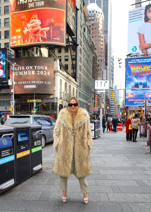 Jennifer Lopez Promotes Billboard in Times Square, February 2024 8