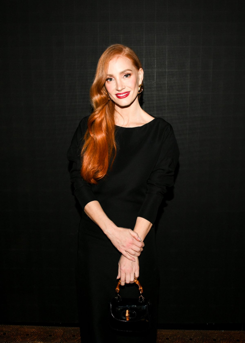 Jessica Chastain at Gucci Ancora Party at New York Fashion Week, February 2024 2