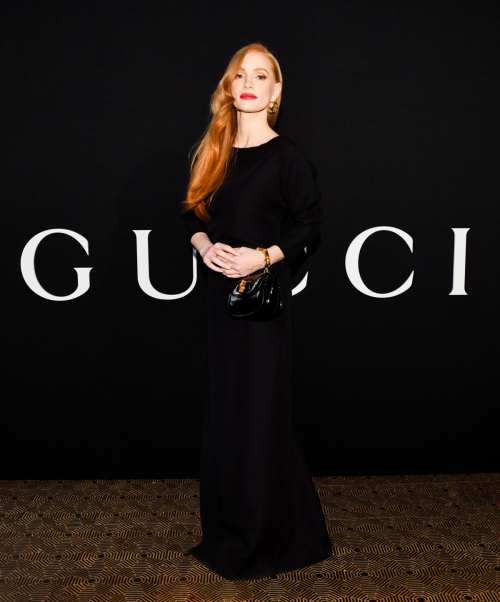 Jessica Chastain at Gucci Ancora Party at New York Fashion Week, February 2024 4