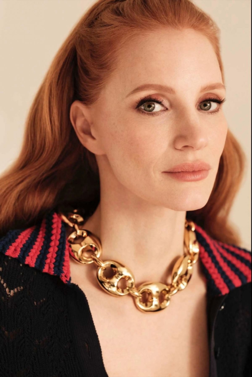 Jessica Chastain for Harper