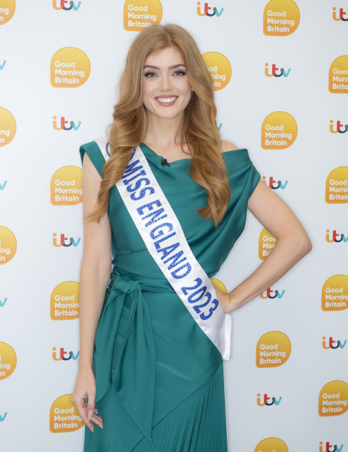 Jessica Gagen at Good Morning Britain TV Show in London, February 2024