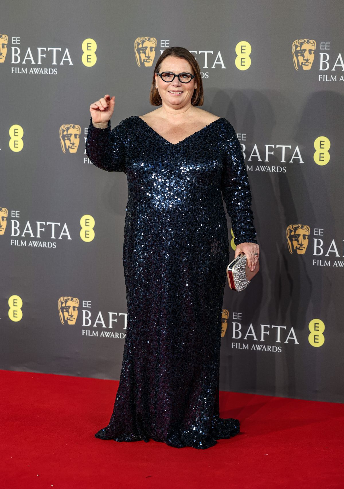 Joanna Scanlan at EE Bafta Film Awards in London, February 2024