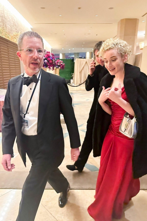 Julia Garner Arriving at Pre-GRAMMY Gala in Beverly Hills, February 2024 1