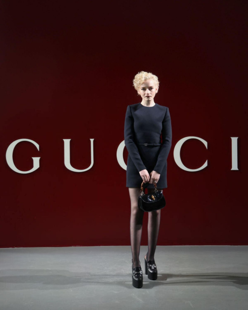 Julia Garner at Gucci Women’s Fall/Winter 2024 Fashion Show in Milan, February 2024 6