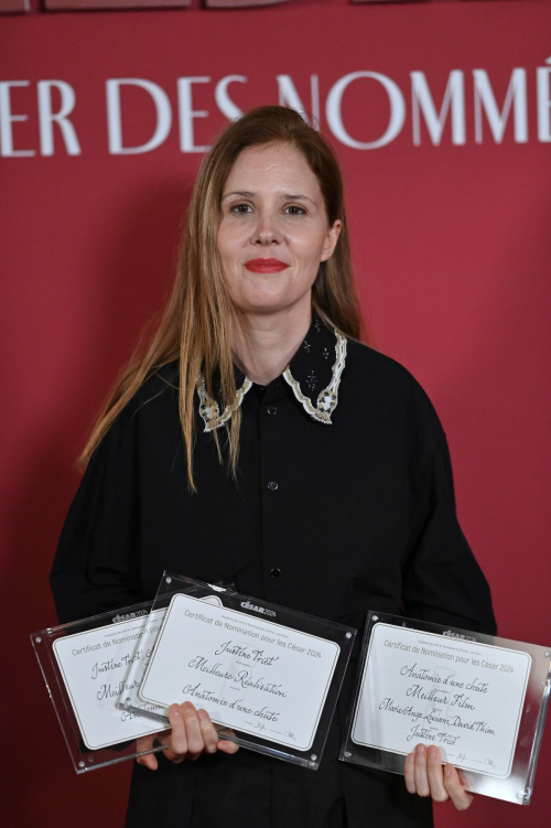 Justine Triet at Cesar Nominee Dinner at Le Fouquet’s in Paris, February 2024 3