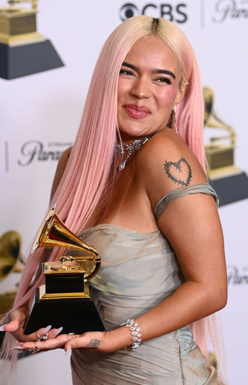 Karol G at 66th Grammy Awards in Los Angeles, February 2024 7