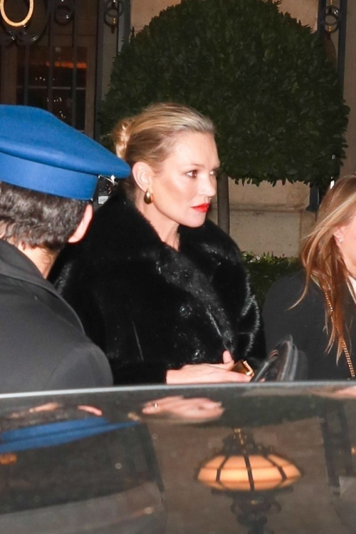 Kate Moss Heading to YSL Show at Paris Fashion Week, February 2024 2