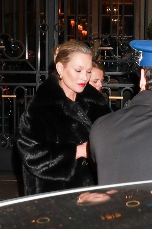 Kate Moss Heading to YSL Show at Paris Fashion Week, February 2024 4