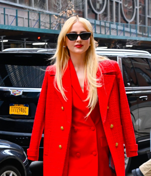 Kathryn Newton All in Red Out in New York, February 2024 6