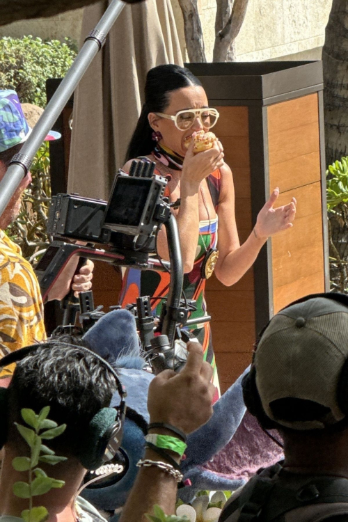 Katy Perry Catches Donuts for American Idol Segment in Oahu, February 2024 6