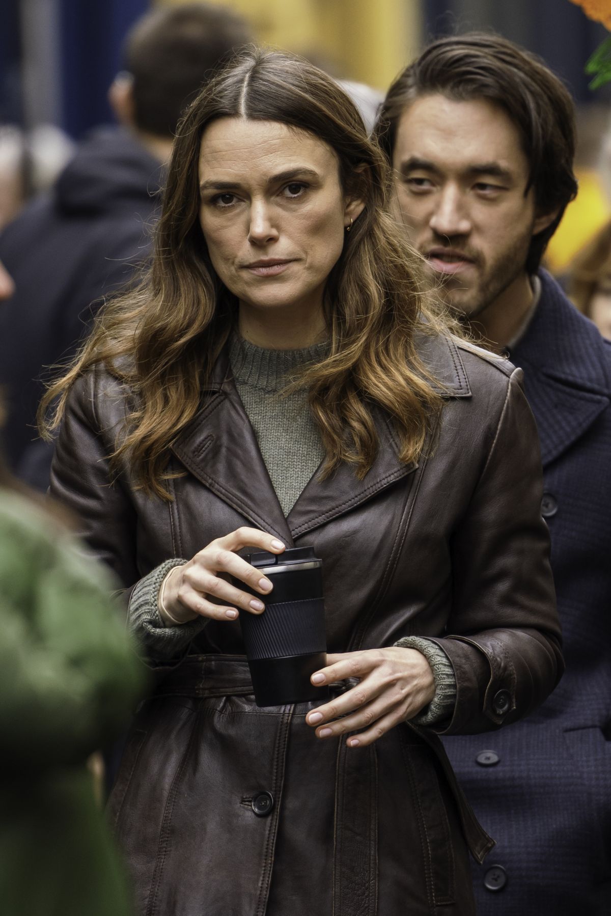 Keira Knightley on the Set of Netflix Thriller Black Doves, February 2024