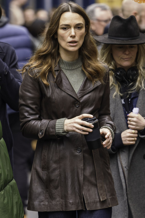 Keira Knightley on the Set of Netflix Thriller Black Doves, February 2024 5