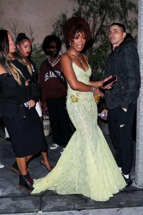 Keke Palmer Leaving Pre-Grammy Party in West Hollywood, February 2024