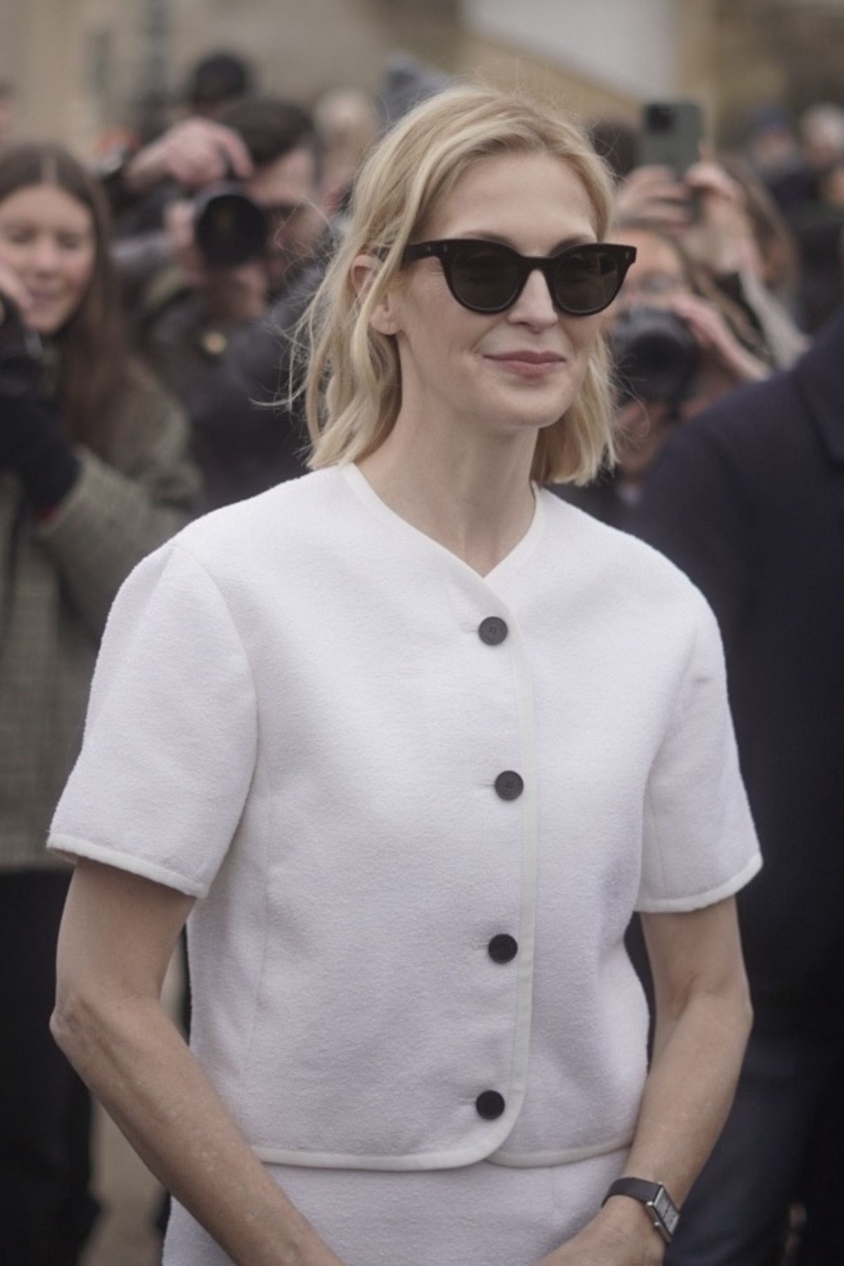 Kelly Rutherford Arrives at Dior Show at Paris Fashion Week, February 2024