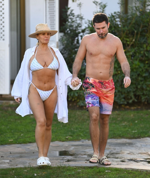 Kerry Katona in Bikini on Holiday in Spain, February 2024