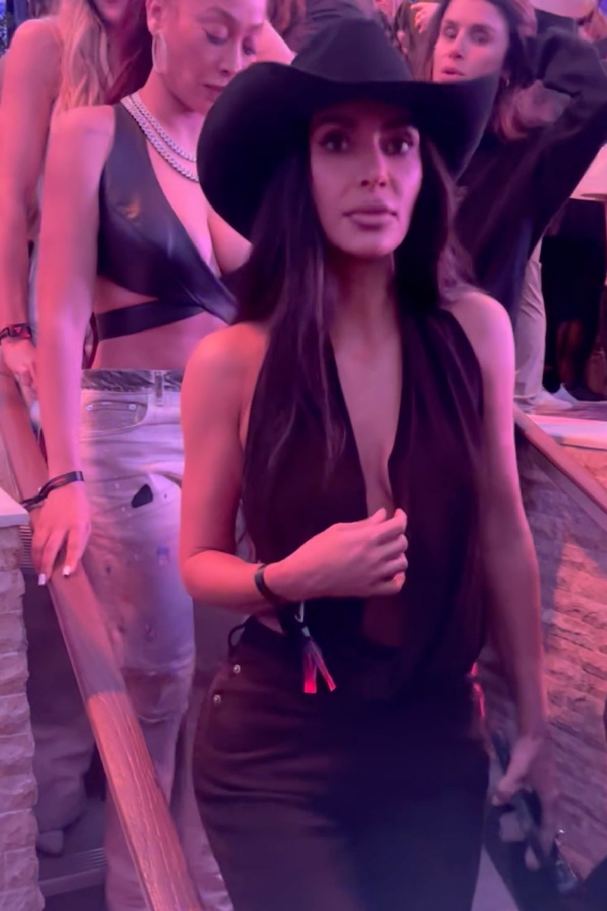 Kim Kardashian Arrives at Fanatics Party in Las Vegas, February 2024