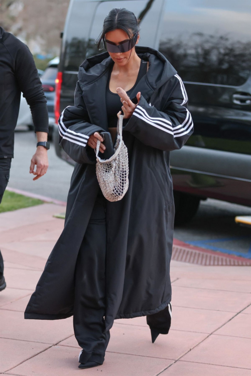 Kim Kardashian Arrives at Her Son’s Basketball Game at Sports Academy, February 2024 6